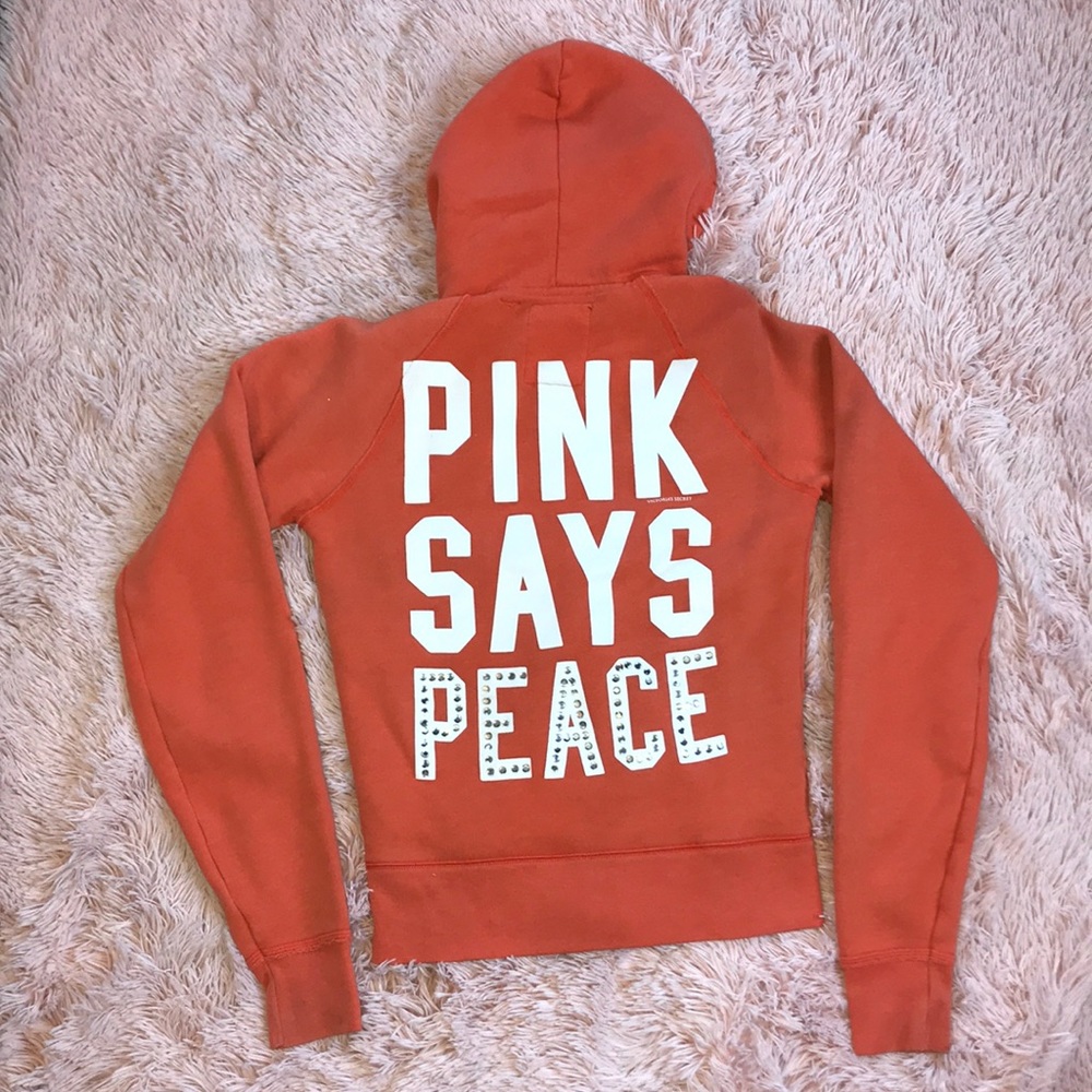 Ladies orange 🍊 VS PINK bling hoodie